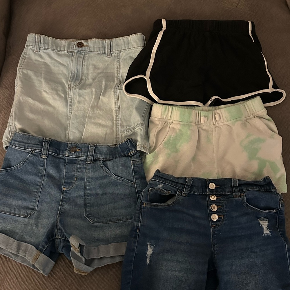 Girls 5 Piece Shorts and Skirt Set